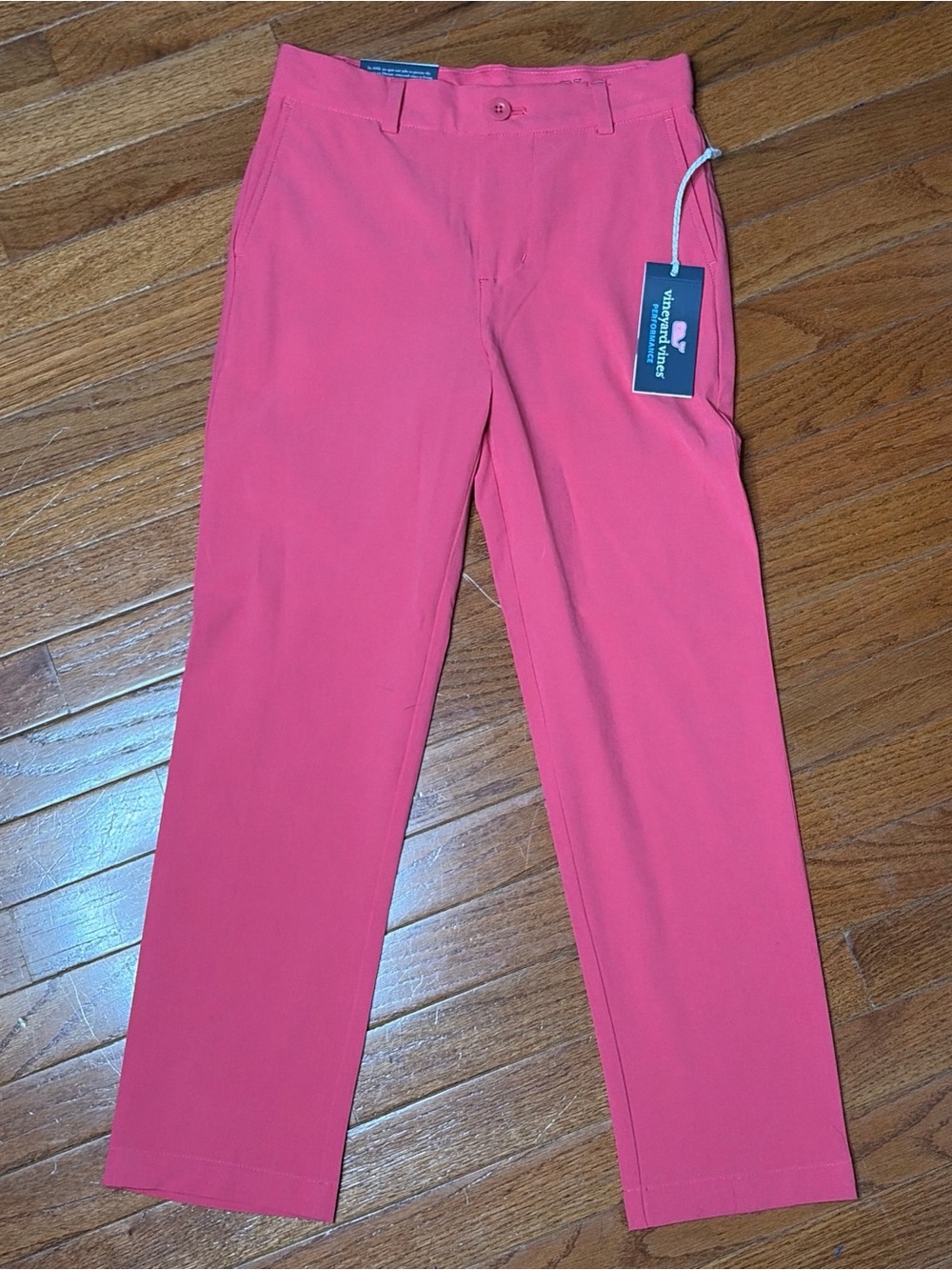 Vineyard Vines Boys Performance Breaker Pants Sailors Red Pink Size 10 NWT